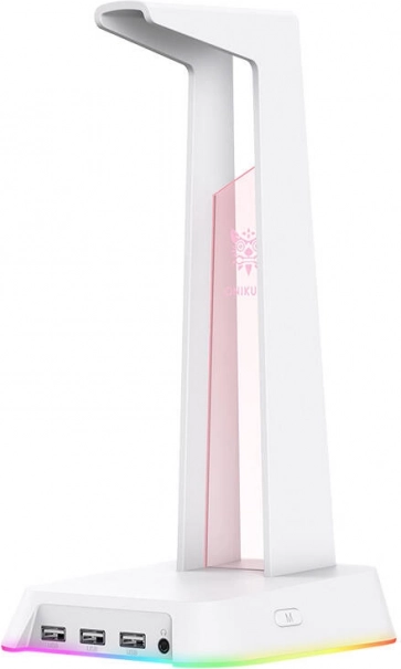 Stalak za slušalice s RGB pozadinskim osvjetljenjem ONIKUMA, bijeli