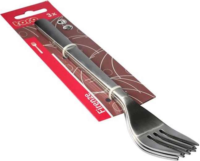 TORO Firenze vilica za jelo od nehrđajućeg čelika, set od 3 kom
