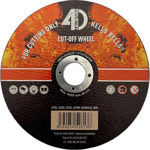 Rezni disk za čelik i nehrđajući čelik 150 × 1,6 × 22,2 mm