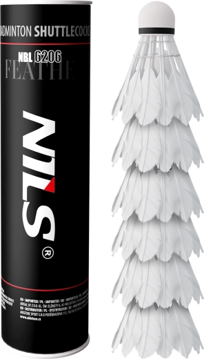 Perjaste badminton loptice NILS NBL6206, 6 kom