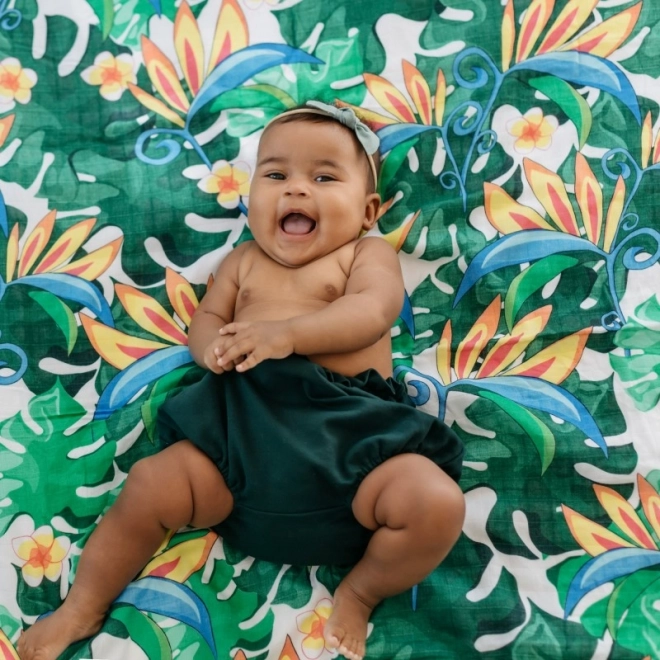 Bambusova muslin pelena Tommy Lise Lush Garden 120 × 120 cm