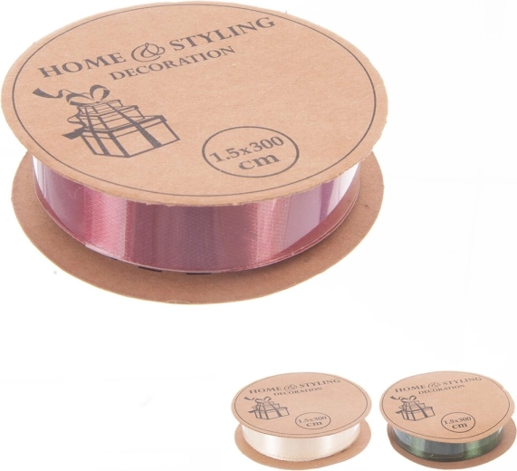 Božićna poliesterska vrpca 15 mm / 3 m – 3 varijante (assorted)