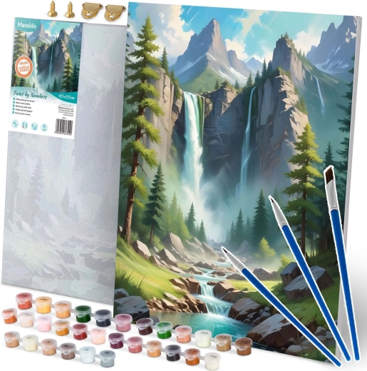 Slikanje po brojevima 40 × 50 cm – planinski pejzaž MASSIDO