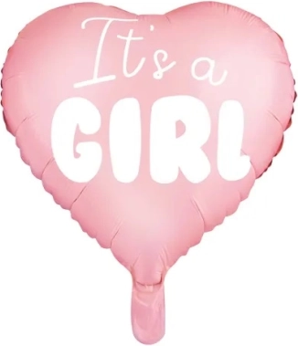 Foliasti balon It's a Girl ružičasto srce 45 cm