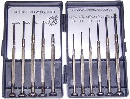 Set urarskih odvijača 11 kom