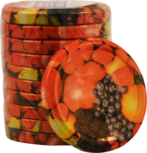 Poklopci Twist 66 s voćnim dekorom, 10 kom