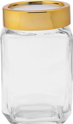 Staklena tegla ALTOM DESIGN 700 ml sa zlatnim poklopcem