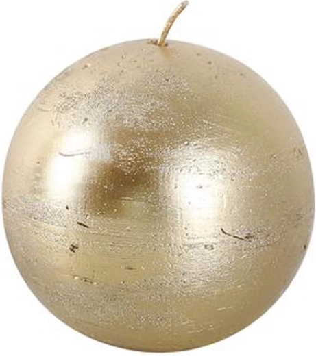 Rustikalna okrugla svijeća 8 cm PROVENCE zlatna