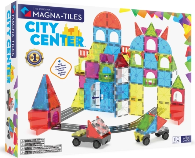 MAGNA-TILES magnetski građevni set – centar grada (110 dijelova)