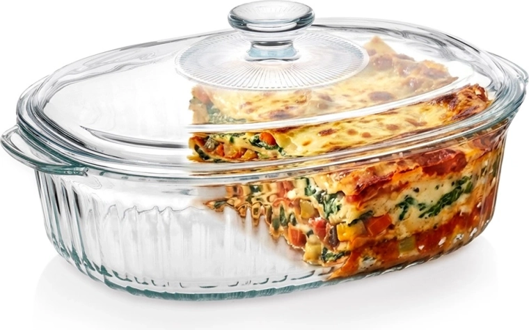 Stakena vatrostalna posuda s poklopcem 2,5 l