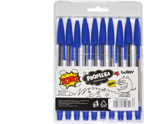 Jednokratne olovke TOTO - plava tinta, 10 kom