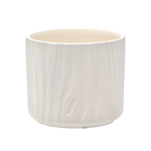 Keramička dekorativna posuda za cvijeće bijela mat 19,5 × 19,5 × 17 cm