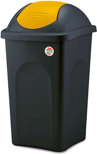 Preklopna kanta za otpad MULTIPAT 60 l, crno-žuta, plastika