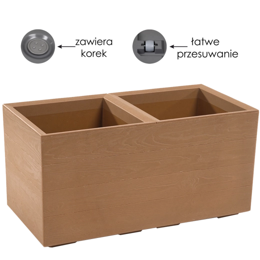 Sadilica Karo Eco Wood 80 × 40 × 40 cm, prirodno drvo