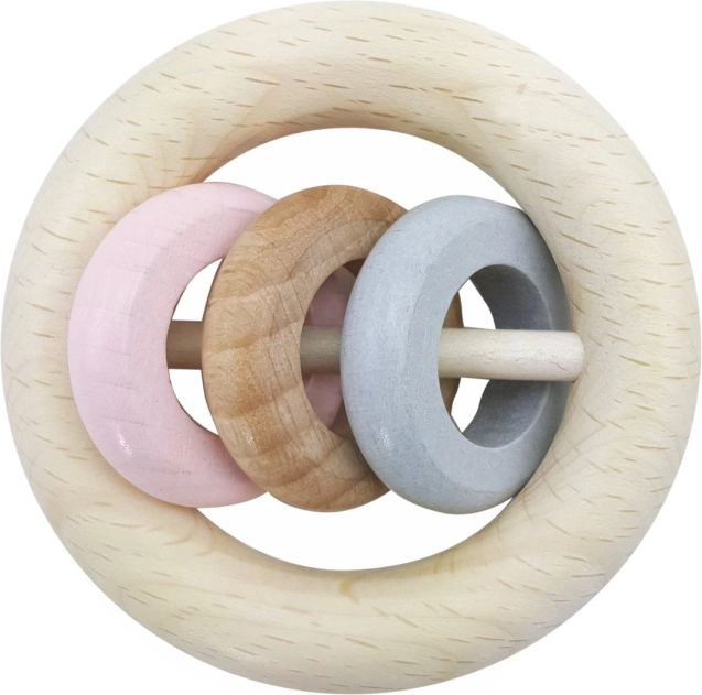 Hess zvečka tri prstena ružičasta