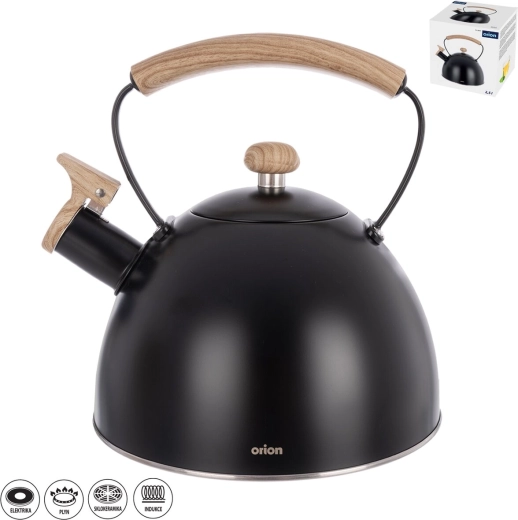 Nehrđajući čajnik sa zviždaljkom Black 2,5 l