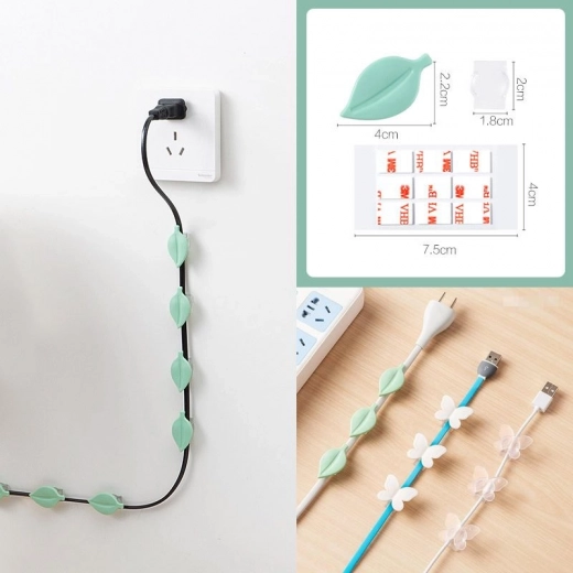 Ukrasni držač kabela u obliku lista (9 kom)