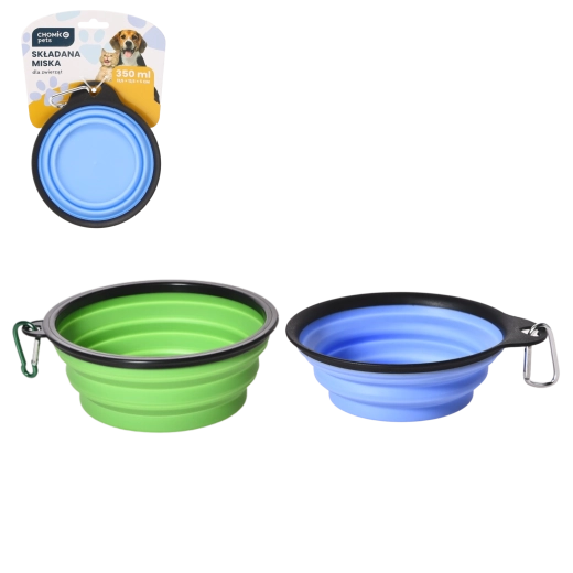 Sklopiva silikonska zdjelica za pse i mačke 350 ml