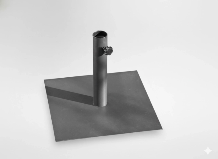 Metalno postolje za suncobran 40 × 40 cm sivo