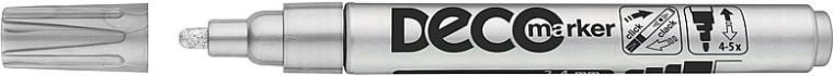 Marker ICO Deco srebrni 2–4 mm