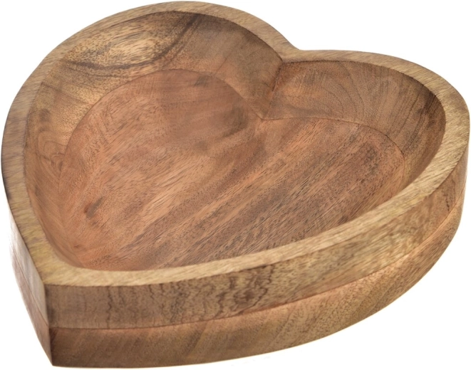 Zdjelica od mangova drva u obliku srca 25 × 25 cm