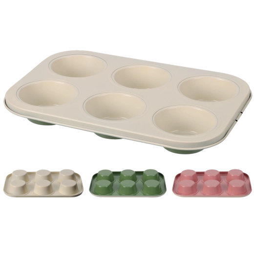 Kalama za muffine LA CUCUNO 26 × 18 cm, neprianjajući čelik, 12 kom