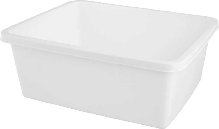 Pravokutna plastična zdjela 11 l bijela 37,5 × 30,5 cm