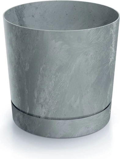 Lončanica s betonskim efektom TUBO P, siva, promjer 39 cm