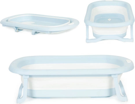 Dječja sklopiva putna kada s odvodom, siva