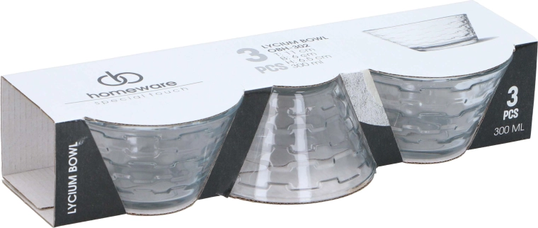 Set staklenih zdjelica Lycium 300 ml, 3 kom