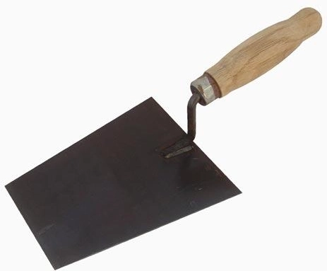 Zidarska žlica od čelika 160 × 130 mm s drvenom drškom