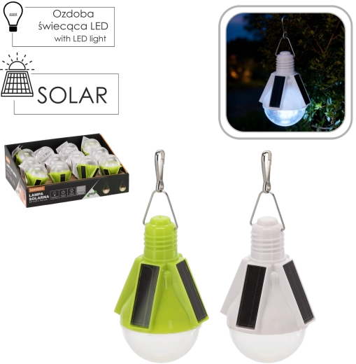 Solarna viseća LED žarulja 6,9 × 6,9 × 10,5 cm, hladno bijela