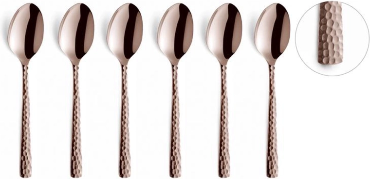 Amefa Felicity mokka žličice od nehrđajućeg čelika, 6 kom, ružičaste