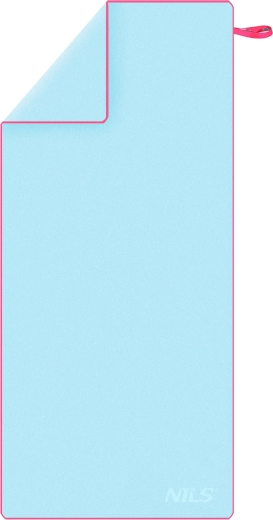 Brzusušeći ručnik od mikrovlakana NILS, svijetloplavi/ružičasti