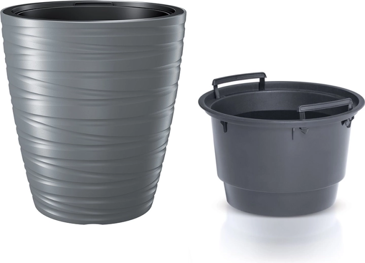 Žardinijera s uloškom MAZE 37,5 cm – sivi kamen