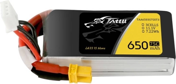 Tattu LiPo baterija 650mAh 11,1V 3S 75C