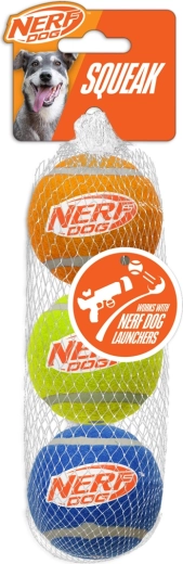 Nerf Dog piskajuće teniske loptice za pse 3 kom