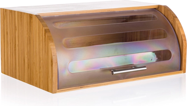 Kutija za kruh BRILLANTE od bambusa s prozirnim poklopcem 40,5 × 27 × 17 cm
