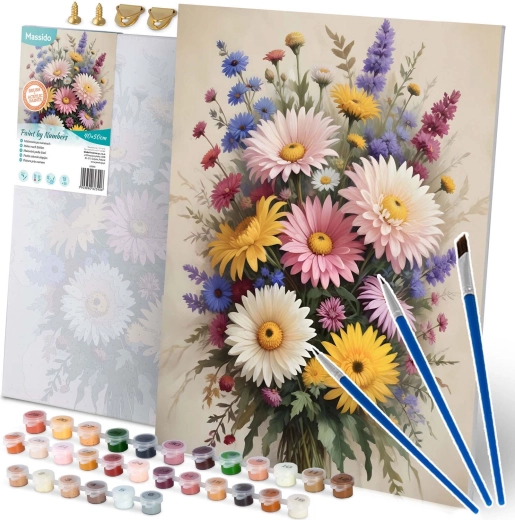 Slikanje po brojevima 40 × 50 cm Massido – cvijeće na platnu
