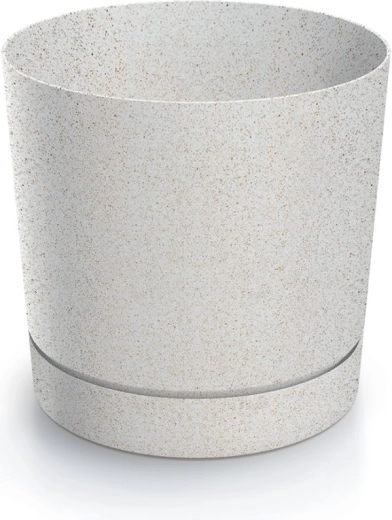 Tegla za cvijeće Tubo P Eco Wood 17,8 cm bijela