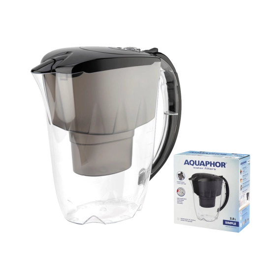 Aquaphor Simple vrč s filtrom 2,8 l – crni