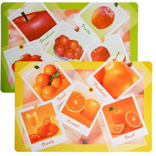 Plastični podmetač TORO s motivom voća 28 × 43 cm, mix