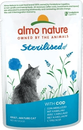 Almo Nature Holistic Sterilized Cat vrećica za sterilizirane mačke s bakalarom 70 g