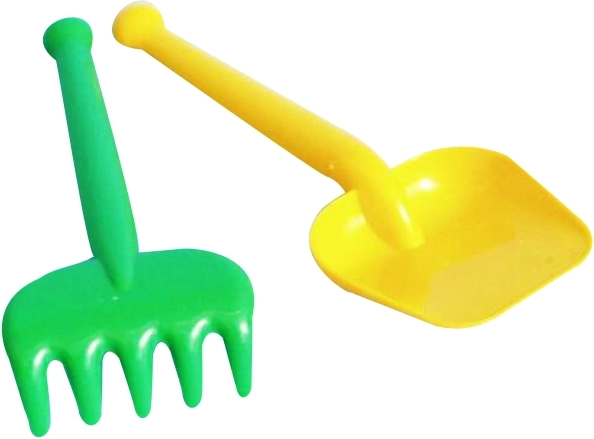 Plastični vrtni set za djecu – mala lopatica i grabljice