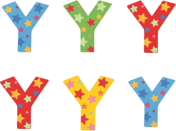 Drveno slovo Y sa zvjezdicama Bigjigs Toys