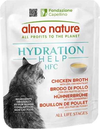 Almo Nature HFC Hydratation Help za mačke – pileća juha 50 g