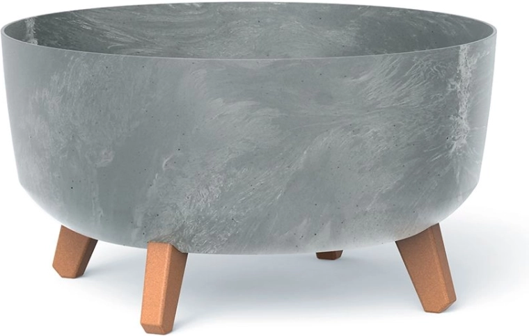 Lončanica Prosperplast Gracia Low s betonskim efektom 38 cm, siva