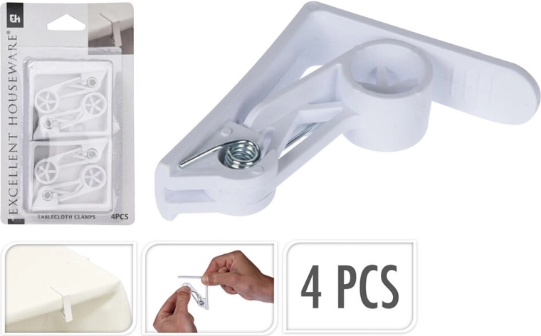 Plastična štipaljka za stolnjak 62 × 62 mm, 4 kom