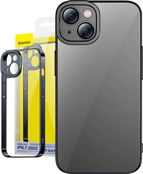 Set prozirne futrole Baseus Glitter i kaljenog stakla za iPhone 14 Plus