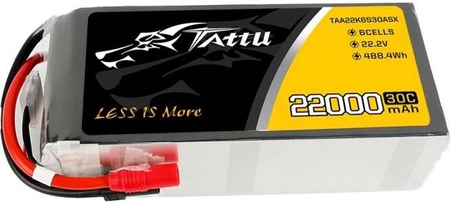 Tattu LiPo akumulator 22000 mAh 22,2 V 6S 30C s konektorima AS150/XT150